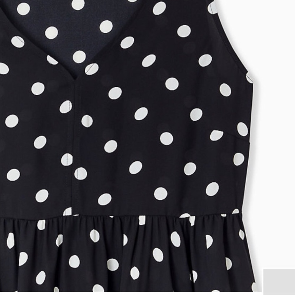 Torrid Black & White Gorgette Peplum - Picture 2 of 4